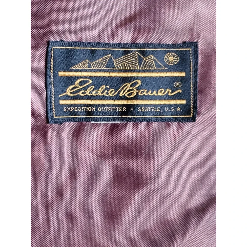Eddie Bauer Mini Bag Brown Nylon Stuff Sack Travel Drawstring Embroider Logo 7